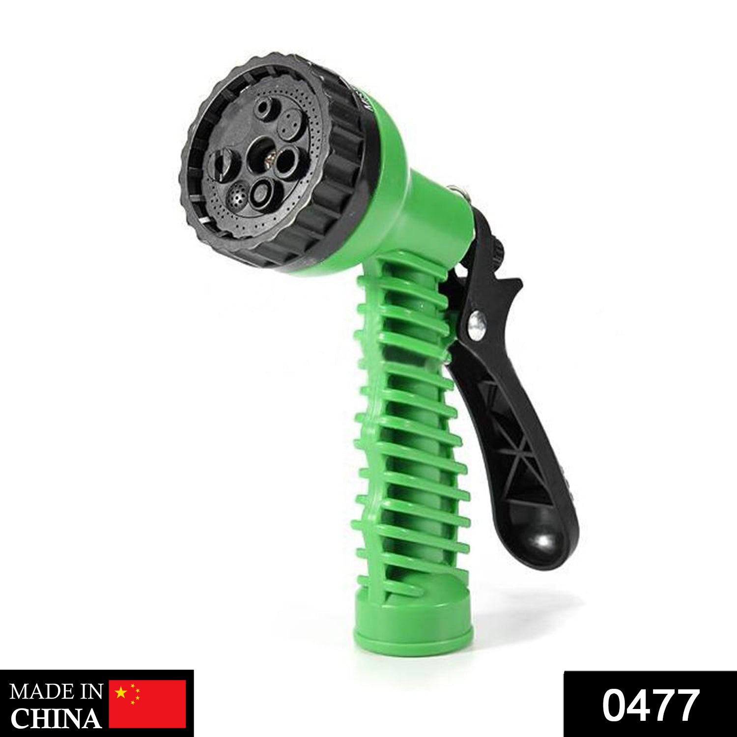 Water spray gun with hose connector and tap adapter. Water spray gun with hose connector and tap adapter.